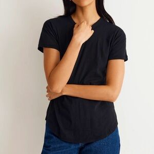 Madewell Black Classic Whisper Crew Neck Tee, size XS